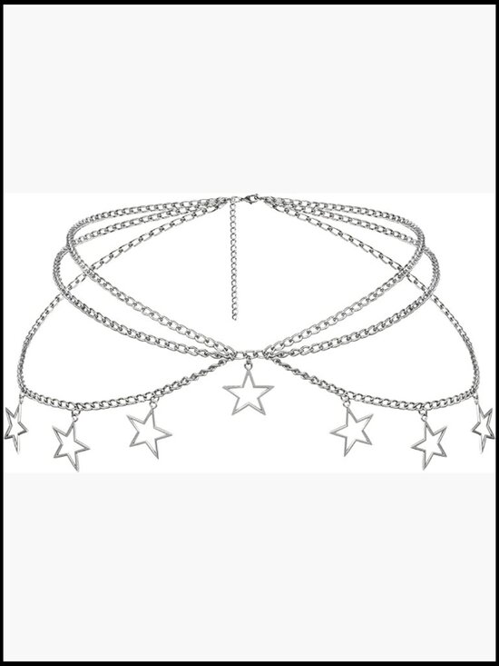 Adjustable Star Waist Chain Belt Y2K Gothic Punk Emo Grunge Alternative Style main image 4